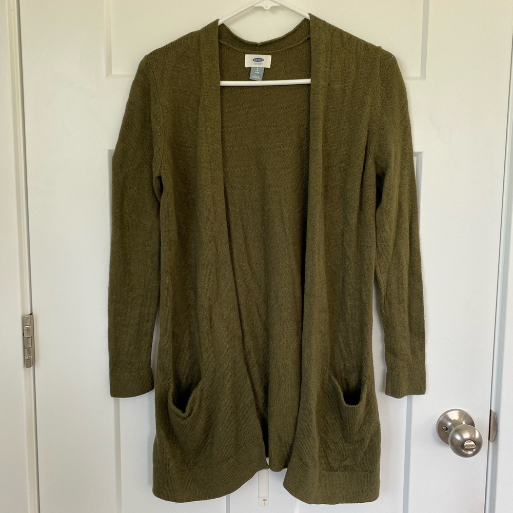 Old Navy Olive Cardigan Sweater Cardigan